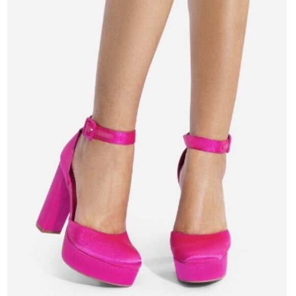 Platform Ankle Strap High Heel Pump Size 8.5 - Picture 1 of 7